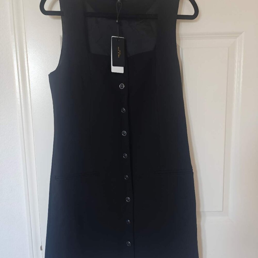 NWT rag & bone Marianna Button-Front Denim Dress - Picture 7 of 9